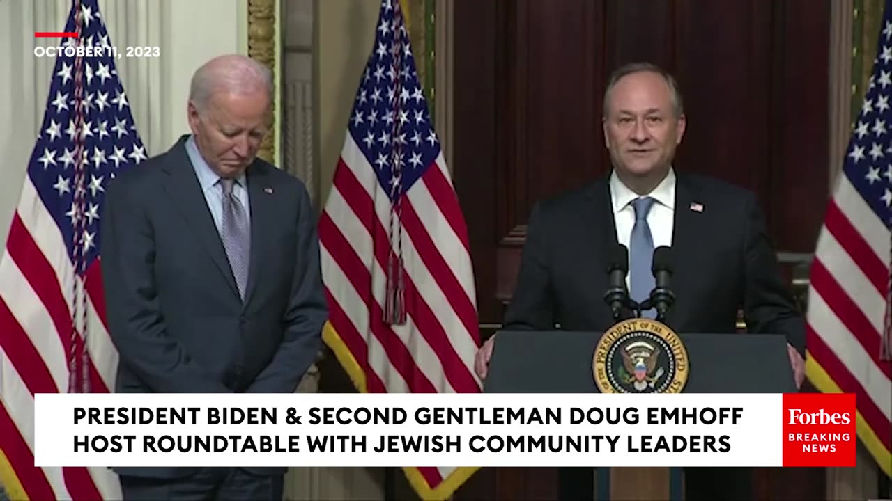 President Biden & Doug Emhoff Host Roundtable With Jewish Community Leaders After Attack On Israel