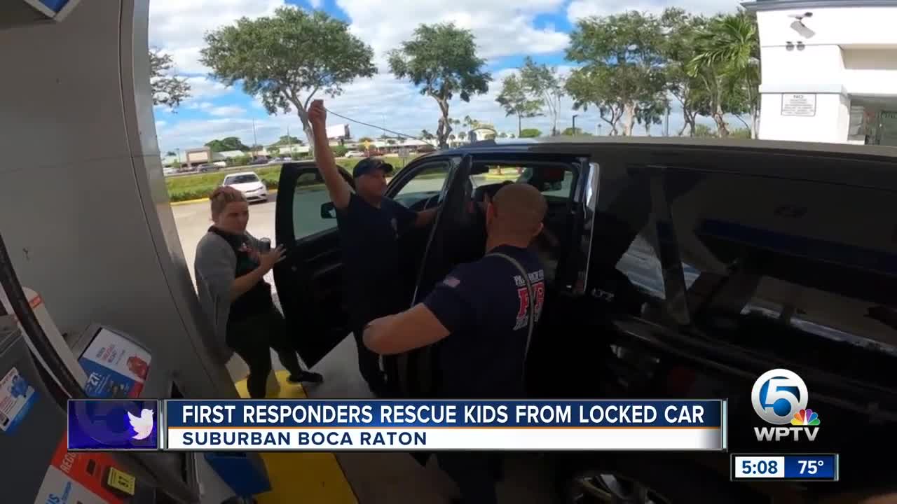 First responders rescue kids who became locked in SUV in suburban Boca Raton