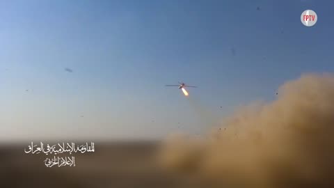 Iraqi Resistance launching drones towards a vital Zionist target in southern occupied Palestine, 24 Oct 2024