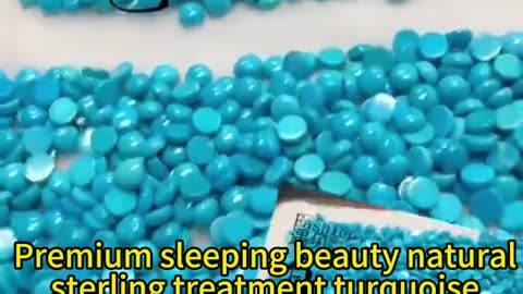 241213-4 Premium sleeping beauty natural sterling treatment turquoise round shape cabochons