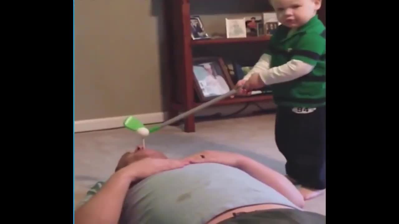 Baby with funny video