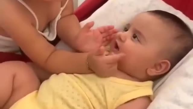 Short video cute baby smiling