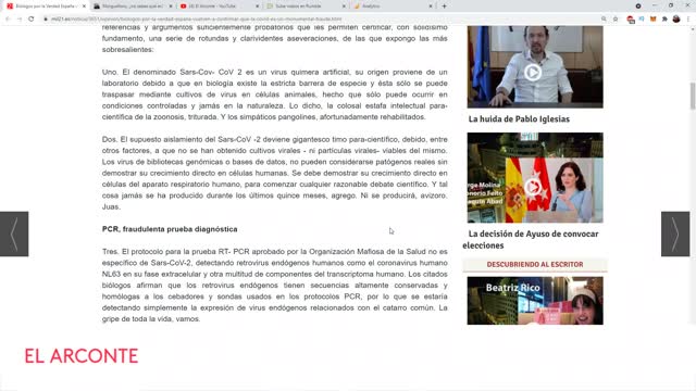 Biólogos por la Verdad España afirman que la covid es un monumental fraude