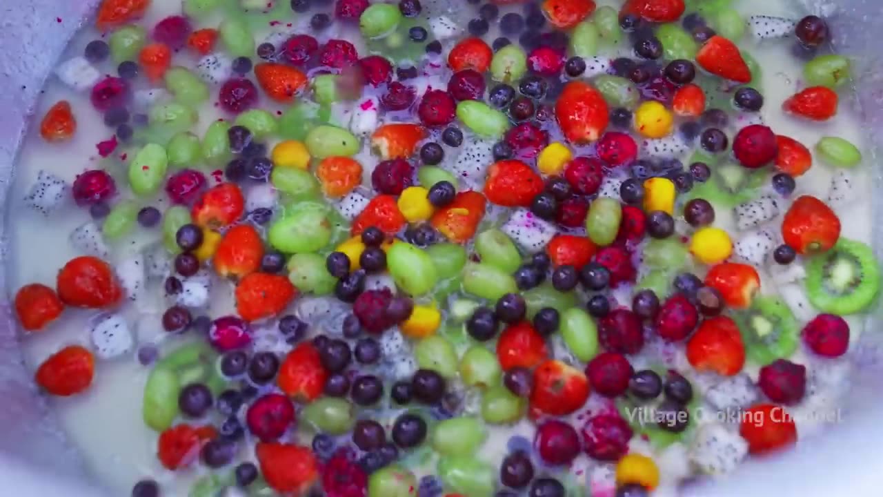 FRUIT JELLY CAKE | Colorful Healthy Fruit Jelly Cake Recipe Making