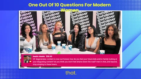 one out of 10 questions for modern women