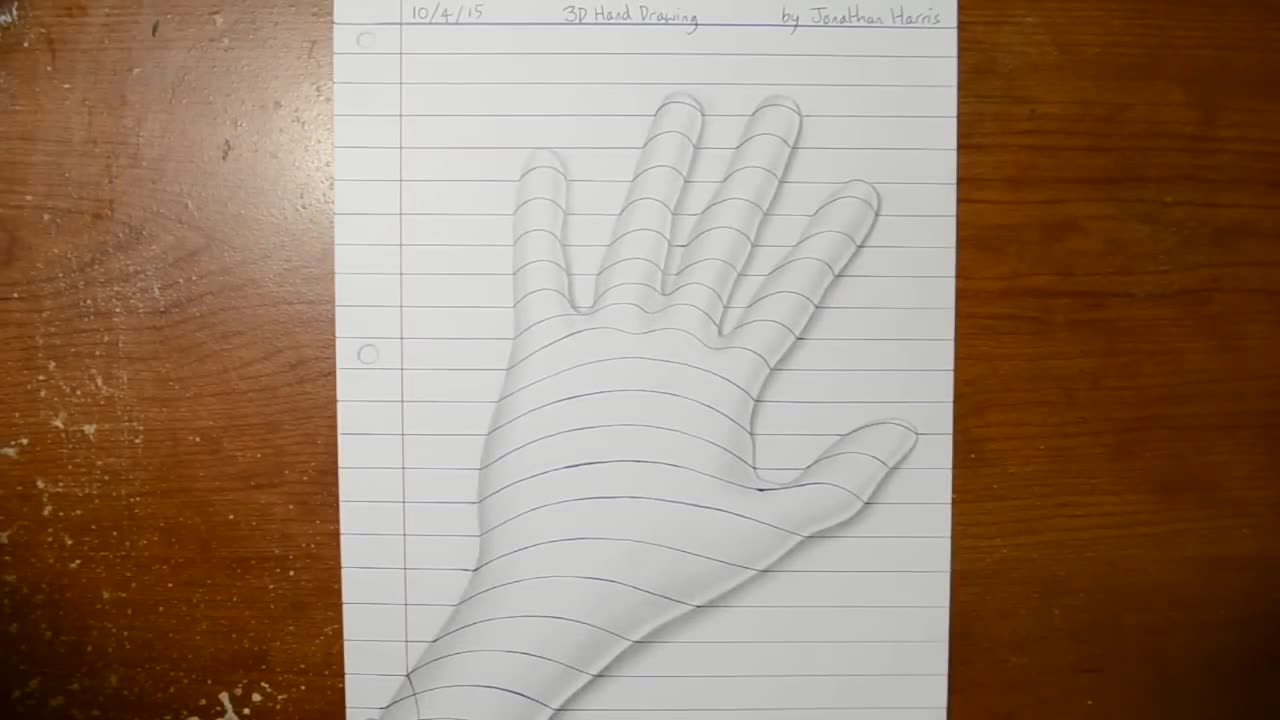 How to Draw a 3D Hand - Trick Art Optical Illusion