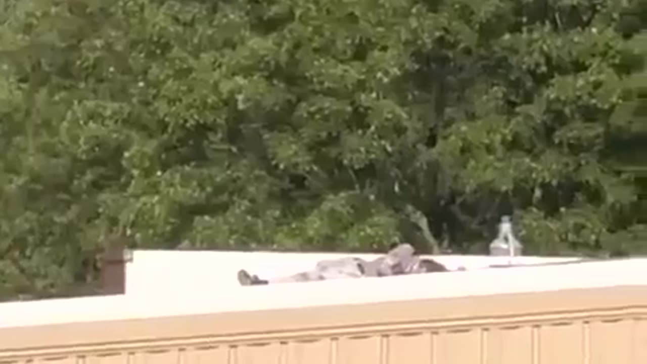 Trump shooter ON THE ROOF