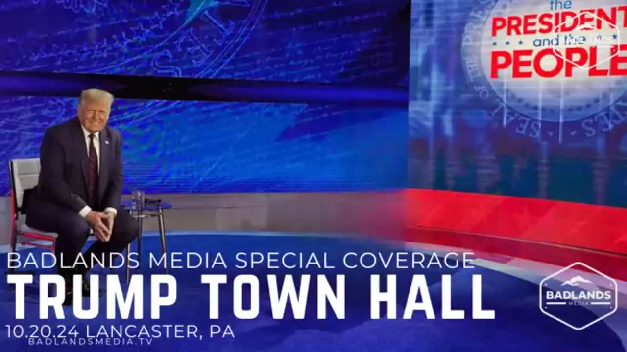 Badlands Media Special Coverage - Trump Town Hall - 5pm ET