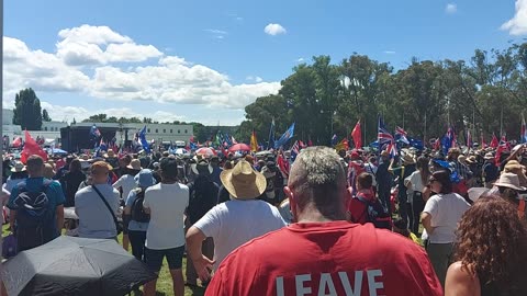 Ex Police Speaking at Canberra Rally