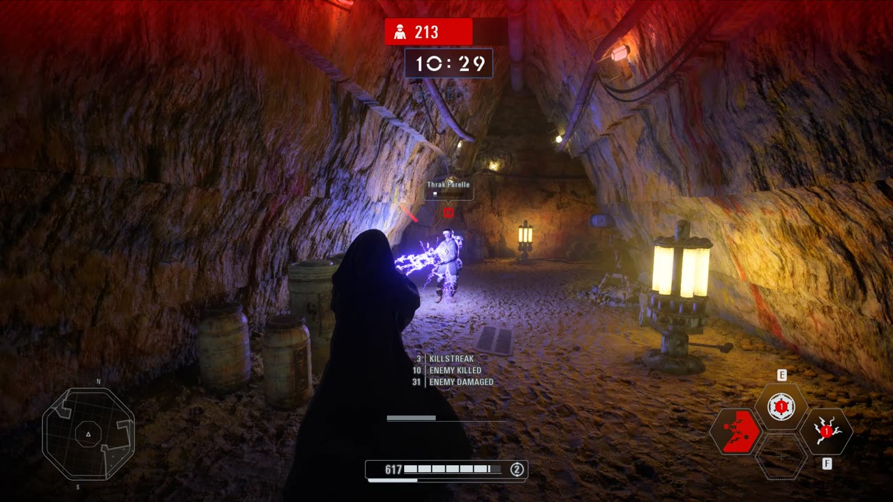 SWBF2: Arcade Onslaught Emperor Palpatine Kessel (300+ Killstreak) Gameplay