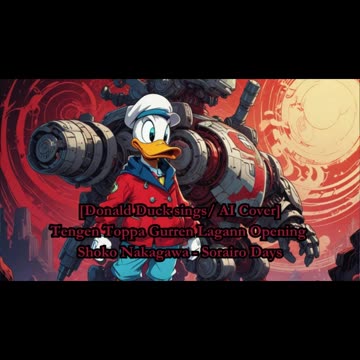[Donald Duck sings/AI Cover] Tengen Toppa Gurren Lagann OP Shoko Nakagawa - Sorairo Days (空色デイズ)