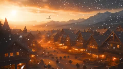 Cosy Winter Ambience From Skyrim, Oblivion & Morrowind - Game Ambience ASMR