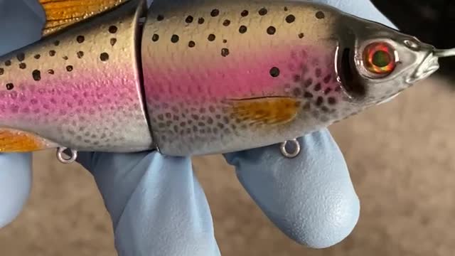 Savage Gear Shine Glide repaint in Golden Trout