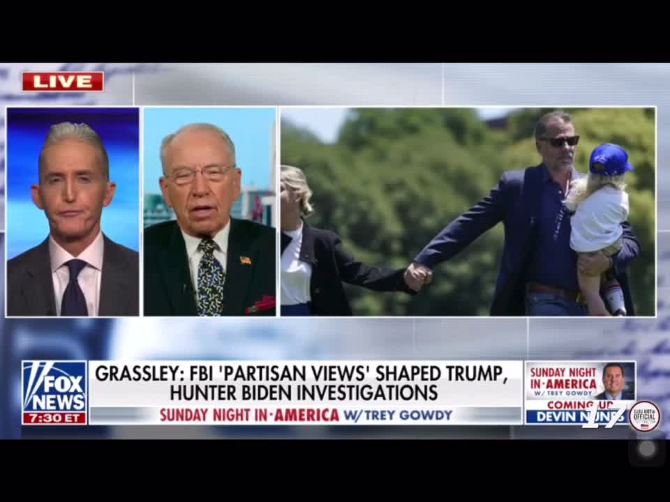 Grassley GOES OFF On FBI For Purposefully Mishandling The Hunter Biden Case