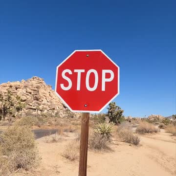 Video of a Sign Stop in Desert