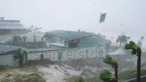 Hurricane Michael Rips Roof off House