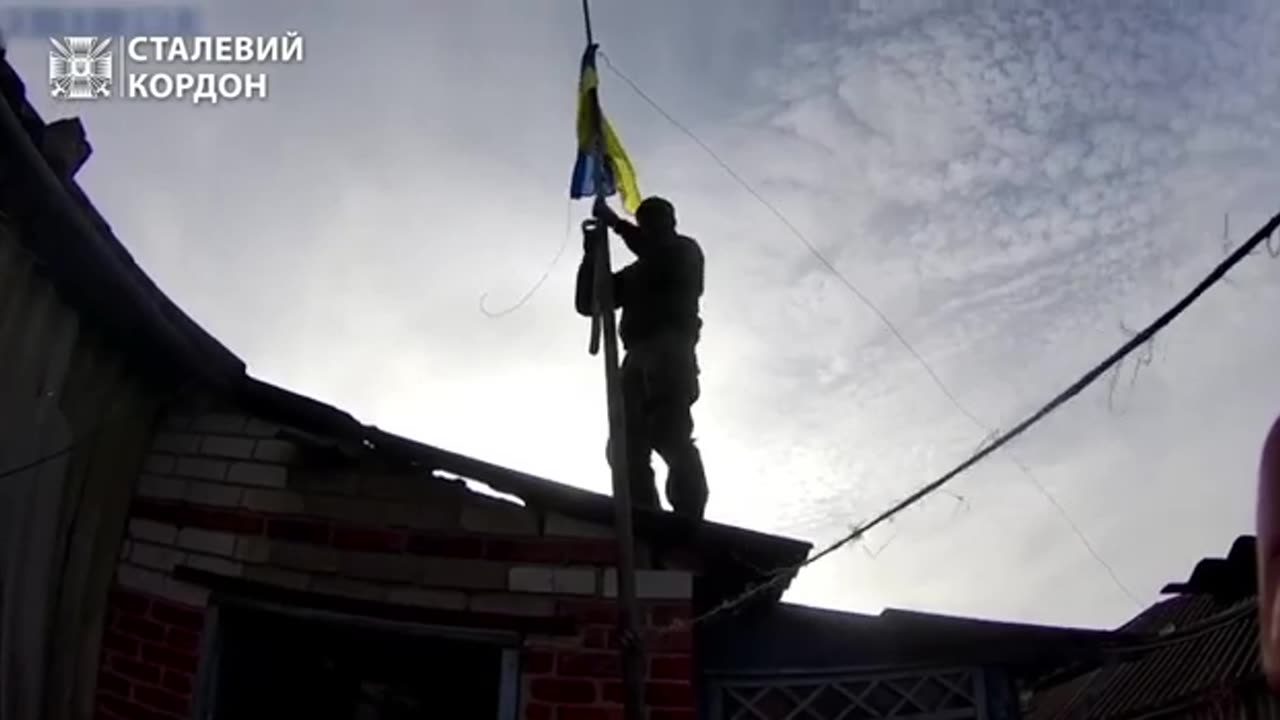 In the village of Topoli in the Kharkiv region, a blue and yellow flag was raised