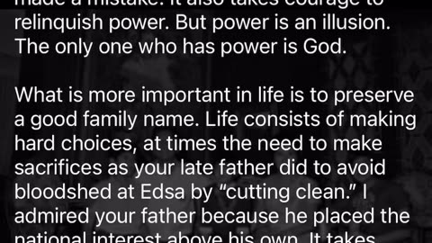 A MESSAGE FOR BONGBONG - by Jose Alejandrino.