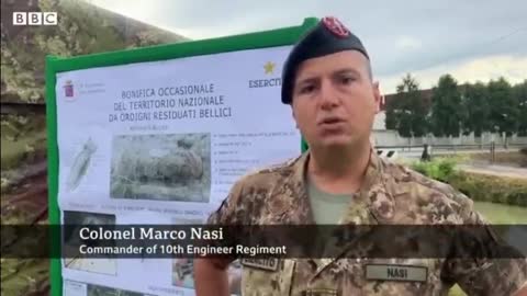 Unexploded WWII bomb revealed in drought-hit Italian river