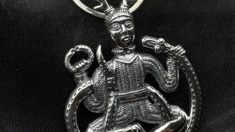 Cernunnos Sterling Silver Pendant – Horned God of the Forest