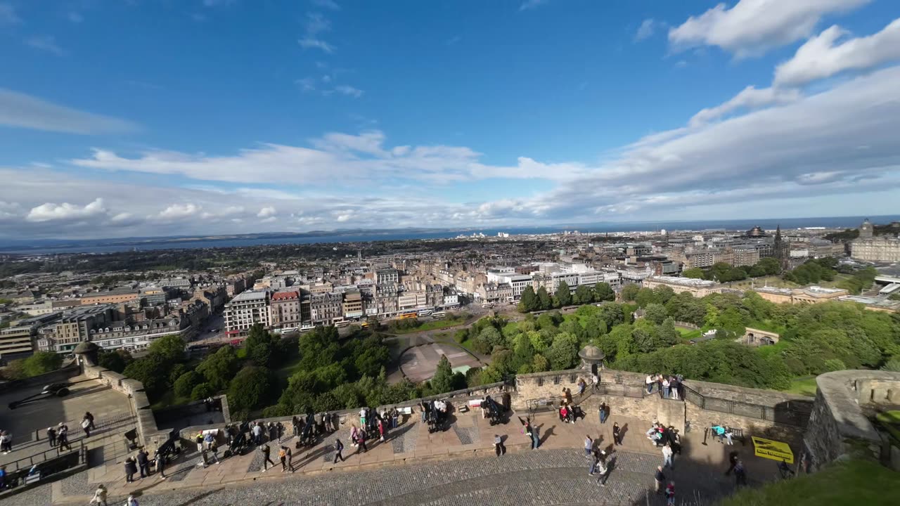 Timelapse shot from Edinburgh Castle