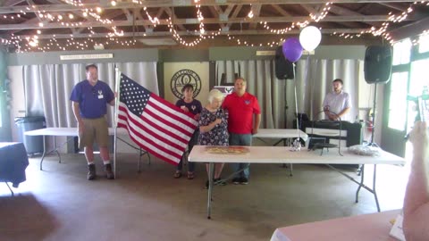 Carol Sexton Signs National Anthem