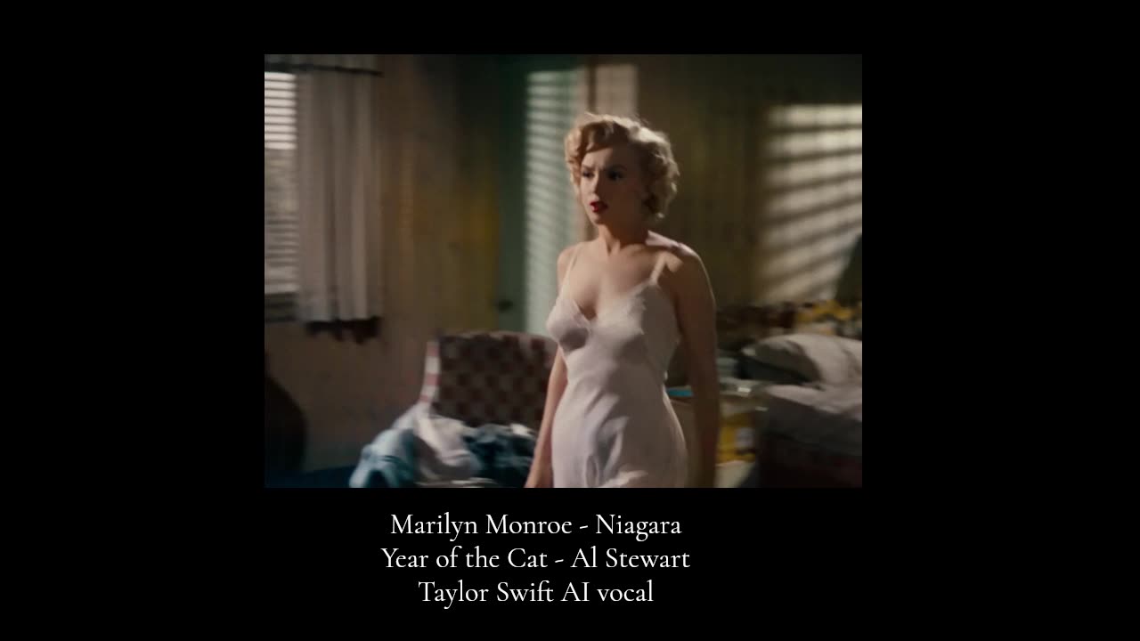 Marilyn Monroe in Niagara ~ Year of the Cat sung by Taylor Swift A.I. (Al Stewart)