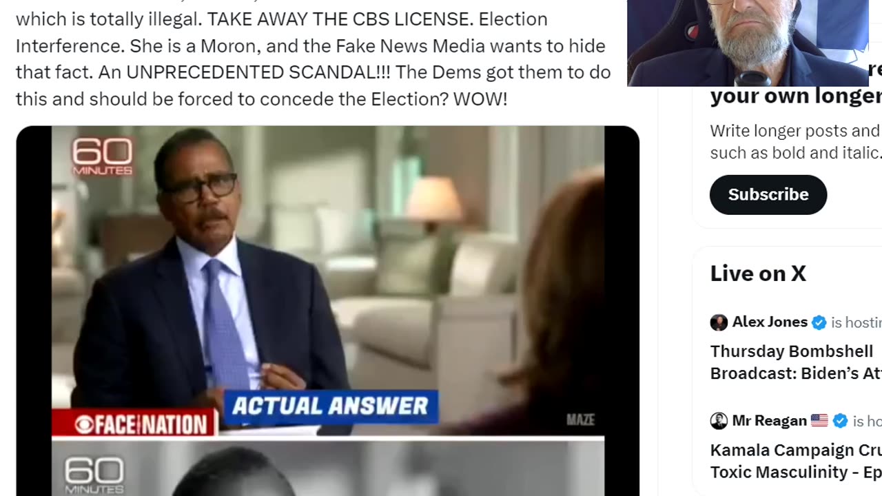 Commentary on CBS edited Kamala Harris interview