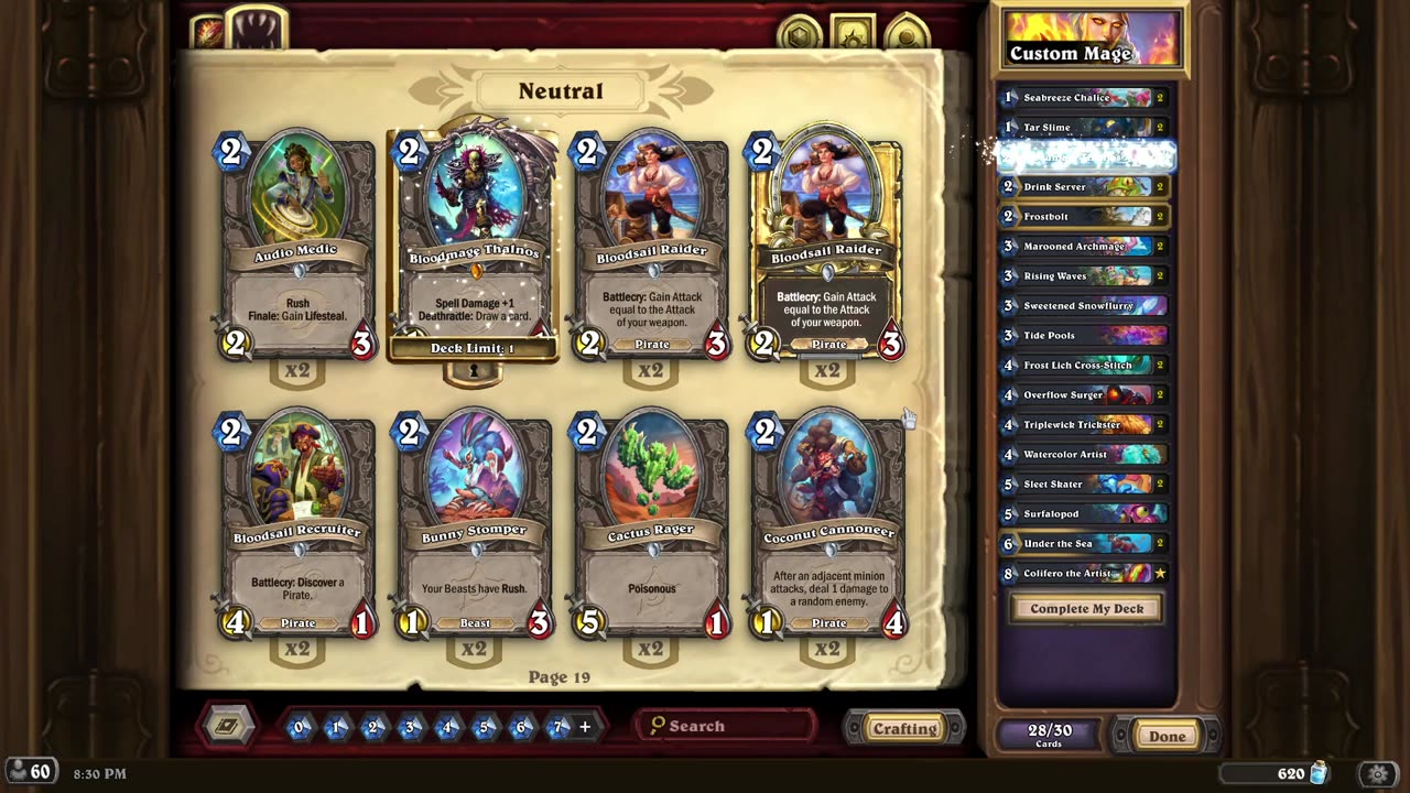 hearthstone deck build