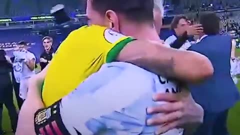 Copa America Final: Lionel Messi Consoles An Emotional Neymar With Heartwarming Hug