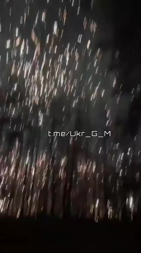 Ukrainian view of a Russian 9m22s strike in northern Ukrainian region