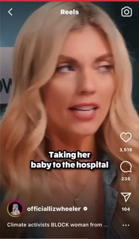 Captioned - Mother and her baby were blocked on the road by climate activists