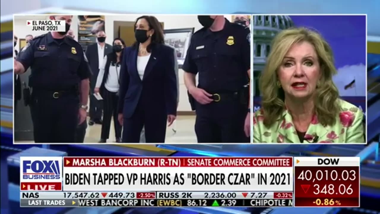 Millions Illegally Crossed Our Border Under Kamala Harris: Blackburn on Fox Business