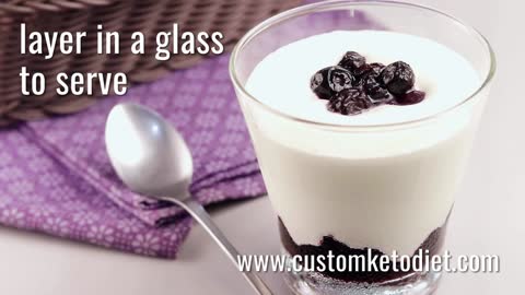 Keto Cheesecake Parfait with Blueberry