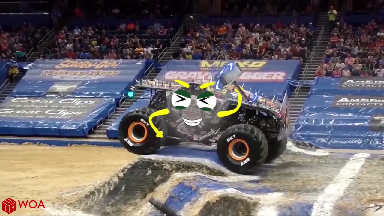 Crazy Monster Truck Freestyle Moments #2 | Monster Jam highlight Craziest Crashes 2020 |Woa Doodles