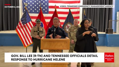 JUST IN- Tennessee Gov. Bill Lee Details Response Efforts After Hurricane Helene Hits His State