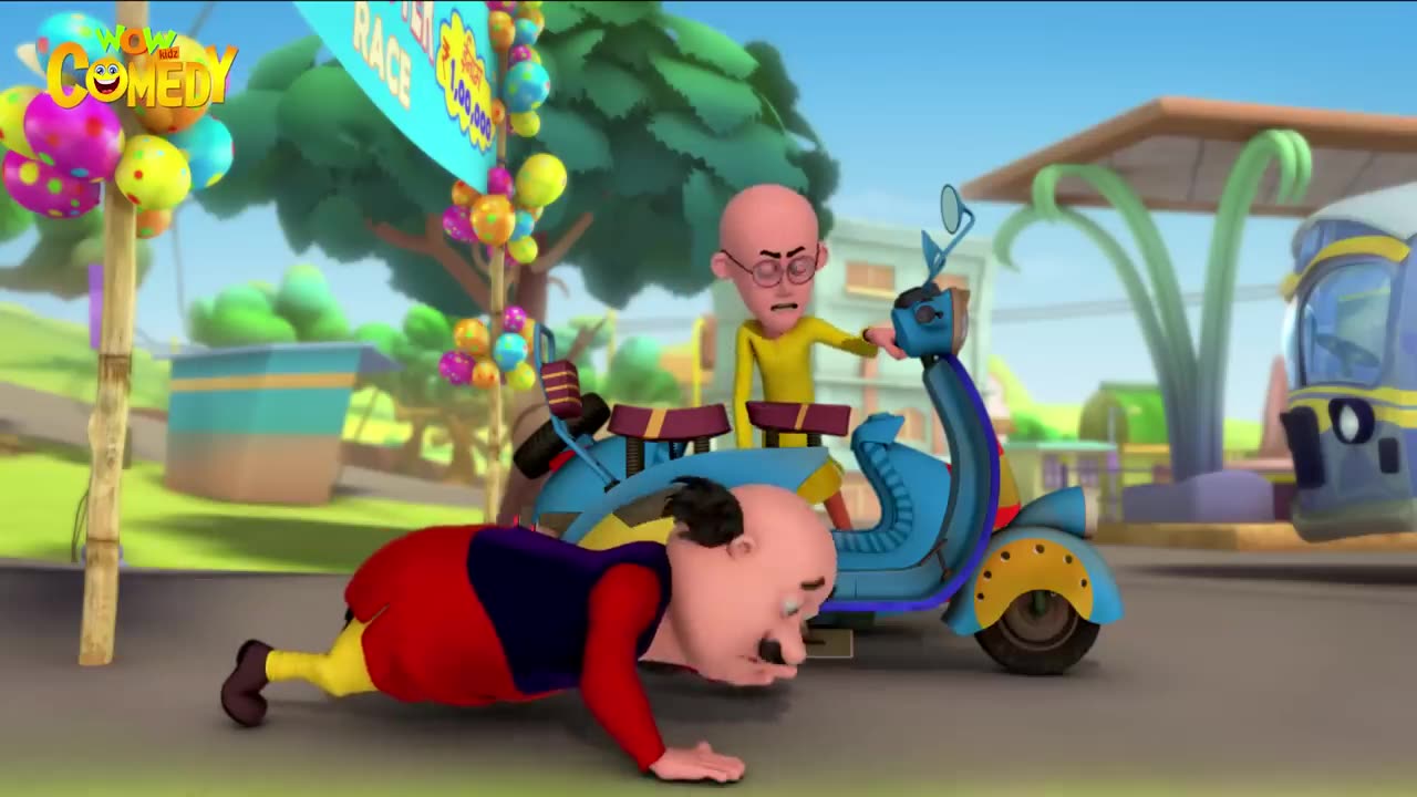 Motu Patlu और Scooter Race | Motu Patlu | Hindi Cartoon | Comedy Express | Wow Kidz Comedy