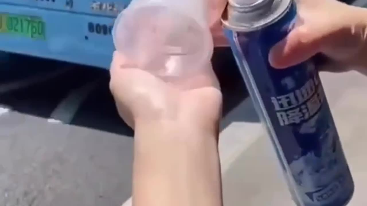 Winter In A Can~In China They Invented Ice In The Form Of An Aerosol You Can Spray On A Bottle Of Wine And It Will Stay Cold In The Fiercest Heat!
