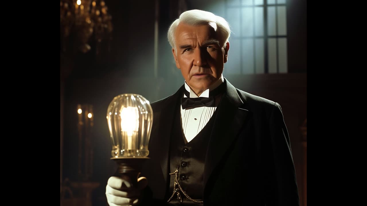 Tesla and Edison become friends again #ai #animation #thomasedison #nikolatesla