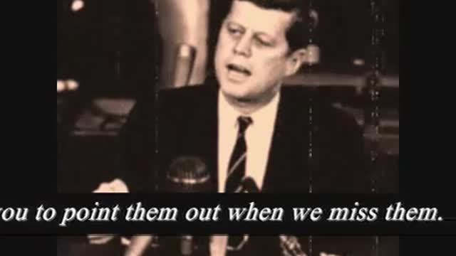 President John F Kennedy WARNING us all