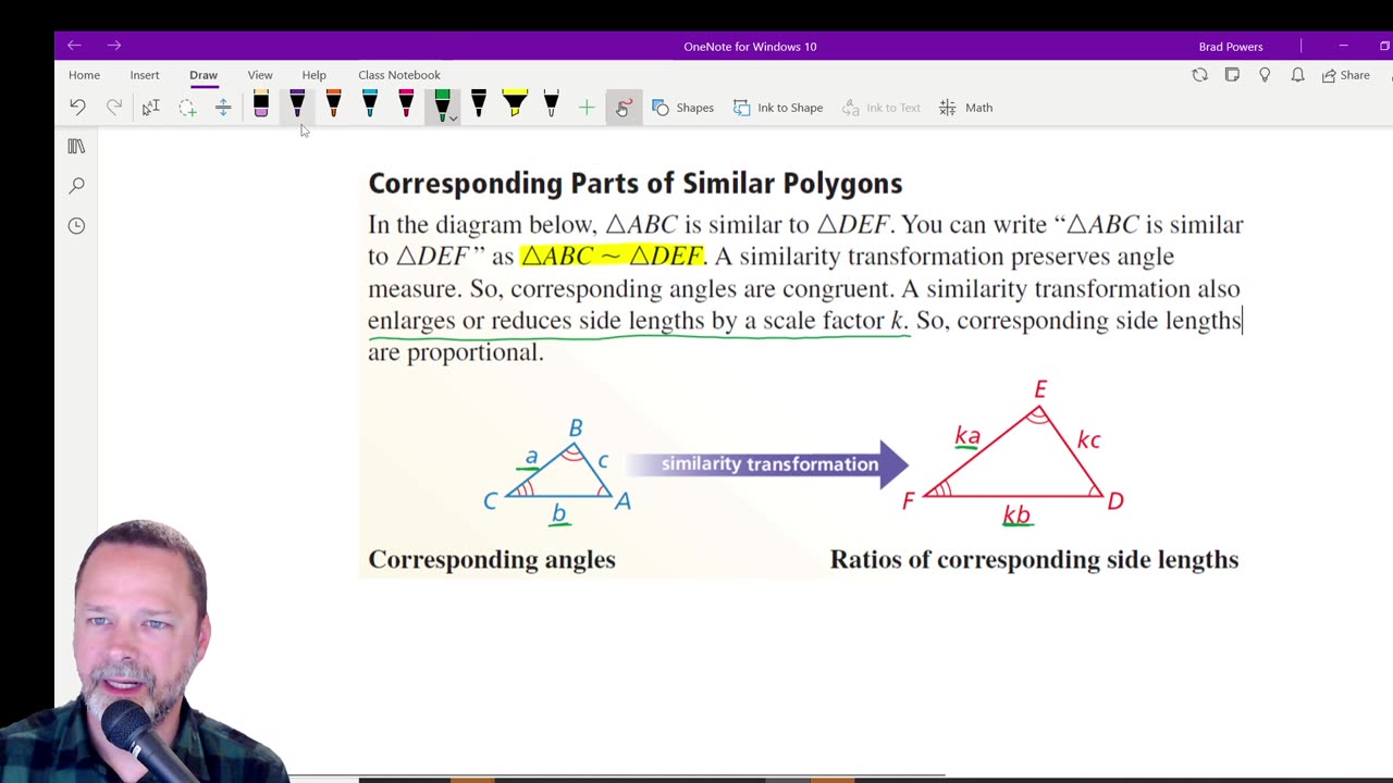 DI Geometry - Section 8-1a - Similarity Statements Definition