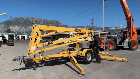 Tow Behind Aerial Boom Lift Articulating 2008 Bil-Jax 45' with Jib Electric Manlift