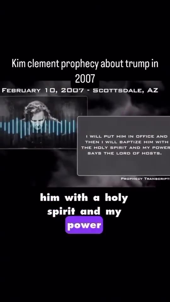 This was 17 years ago when Kim Clement prophesized about Trump...God is real.