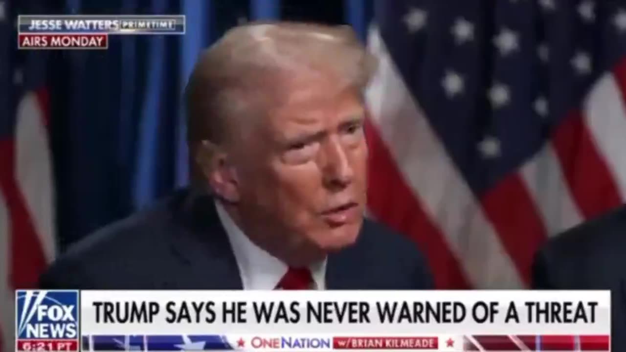 Trump says he was never warned of threat