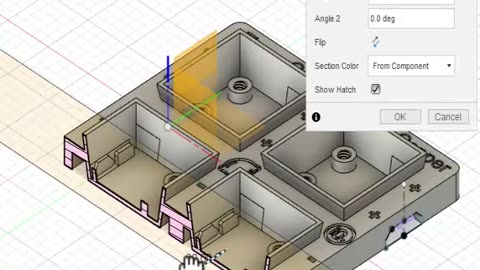 Fusion 360: Change Sectional Analysis Angle