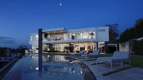 Inside an Incredible Bel Air Modern Home with Amazing City Views!