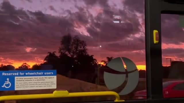 The sunset in the city is too beautiful