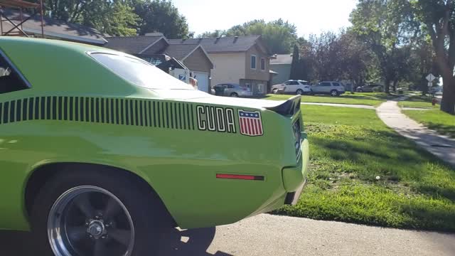 My son does a walk around of my 1973 Plymouth Cuda
