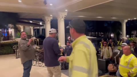 LEGENDARY: Trump Welcomes Hundreds Of Linemen Responding To Hurricane Milton To His Hotel