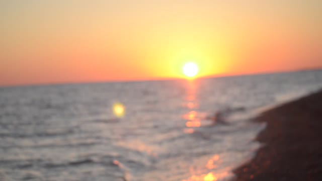 A sensational sunset on the beach with the sound of the waves.